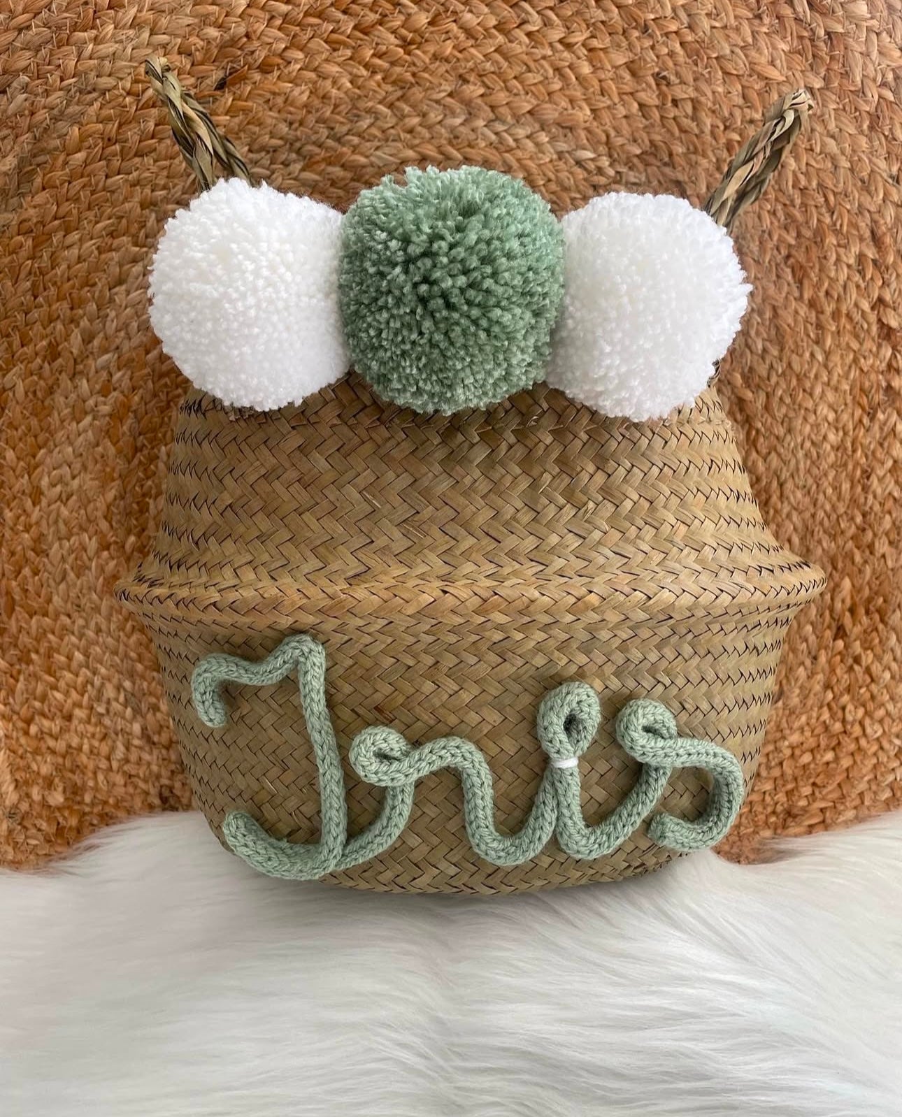 Panier en rotin personnalisé - Empreinte Créative