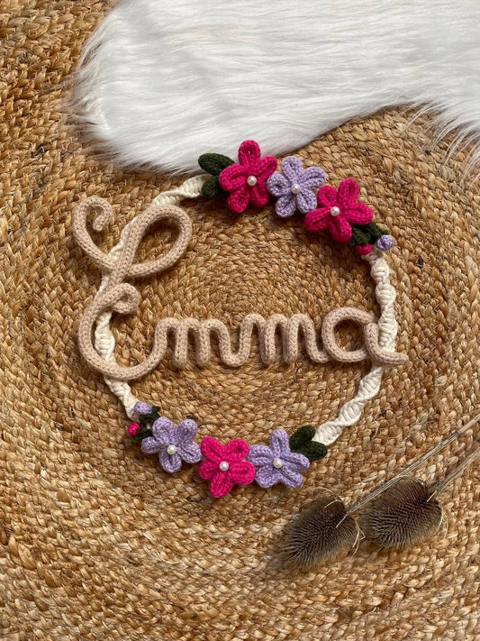 Couronne décorative macramé - Empreinte Créative