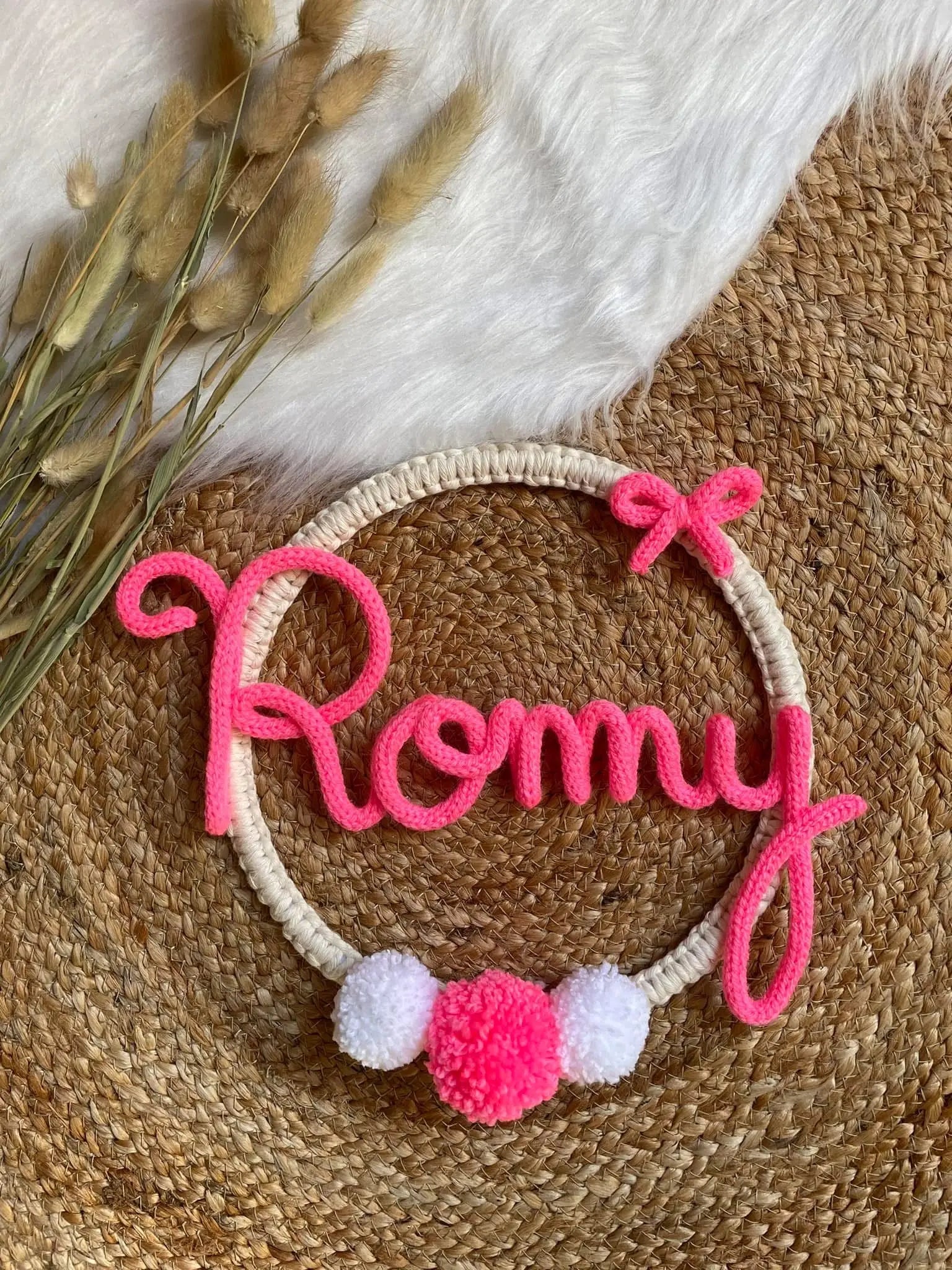 Couronne décorative macramé - Empreinte Créative