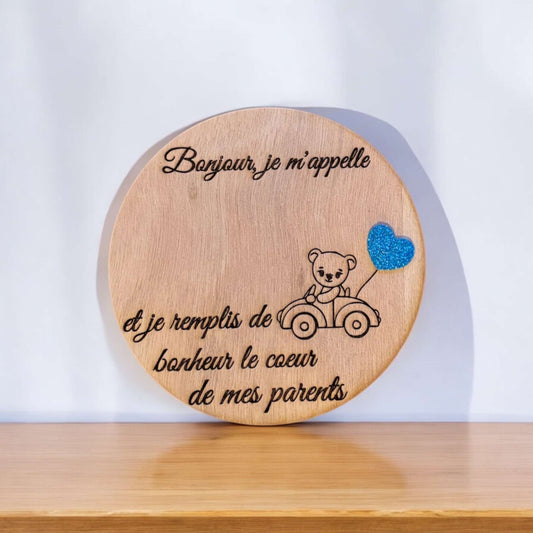 Rond de naissance personnalisé - Empreinte Créative