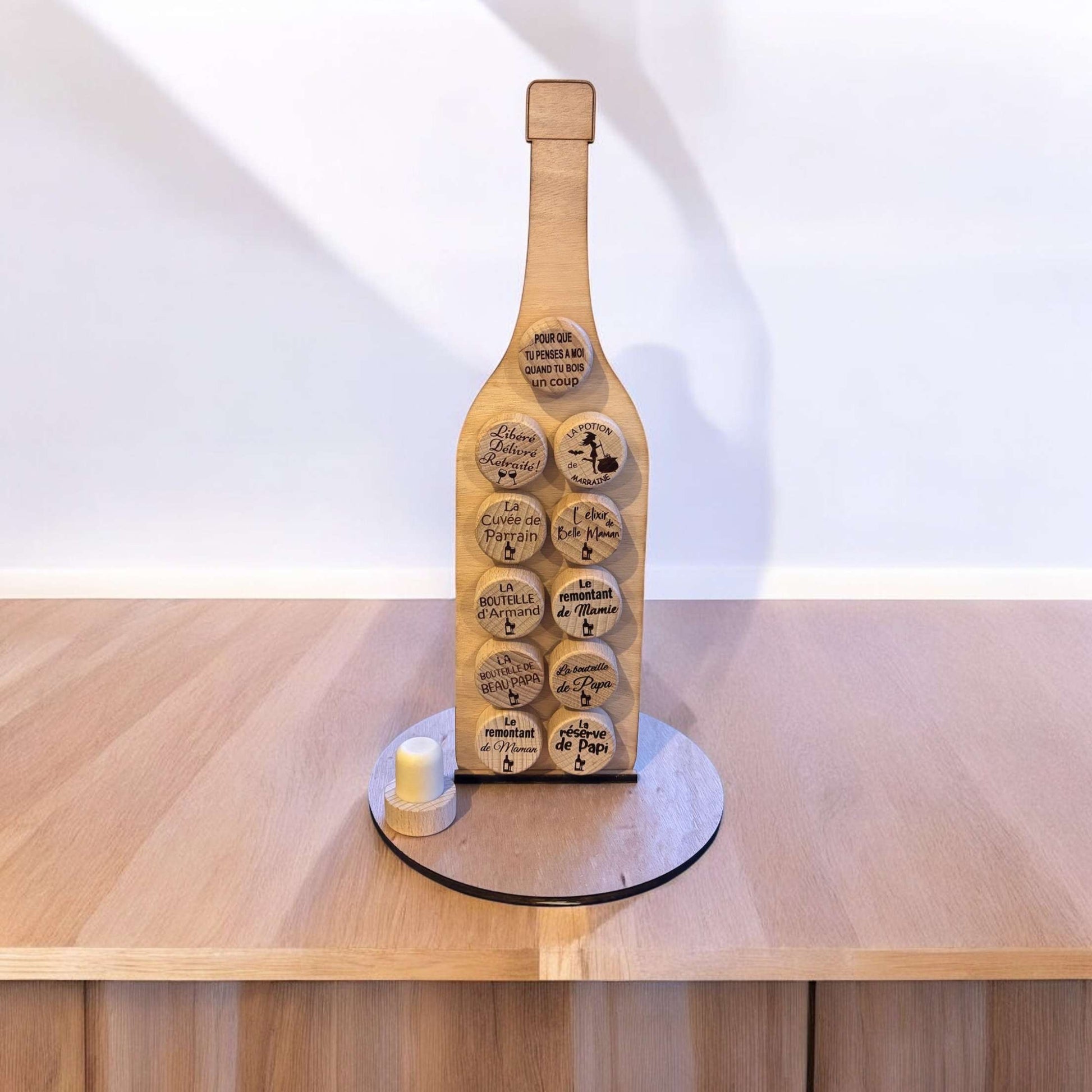 Bouchon en bois personnalisé - Empreinte Créative