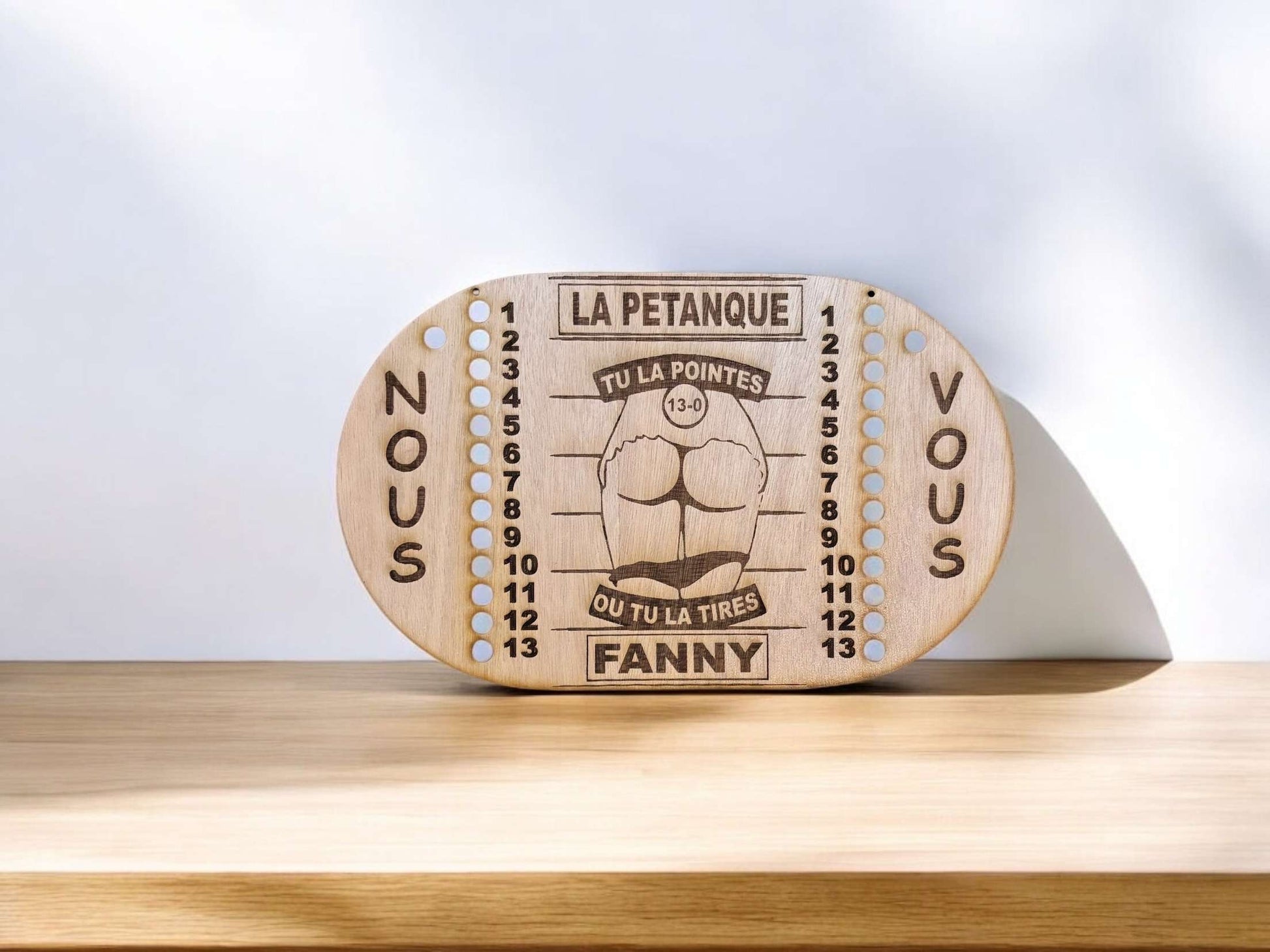 Marque points pétanque en bois - Empreinte Créative