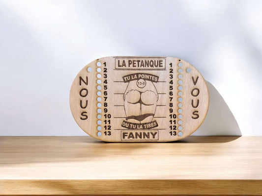 Marque points pétanque en bois - Empreinte Créative