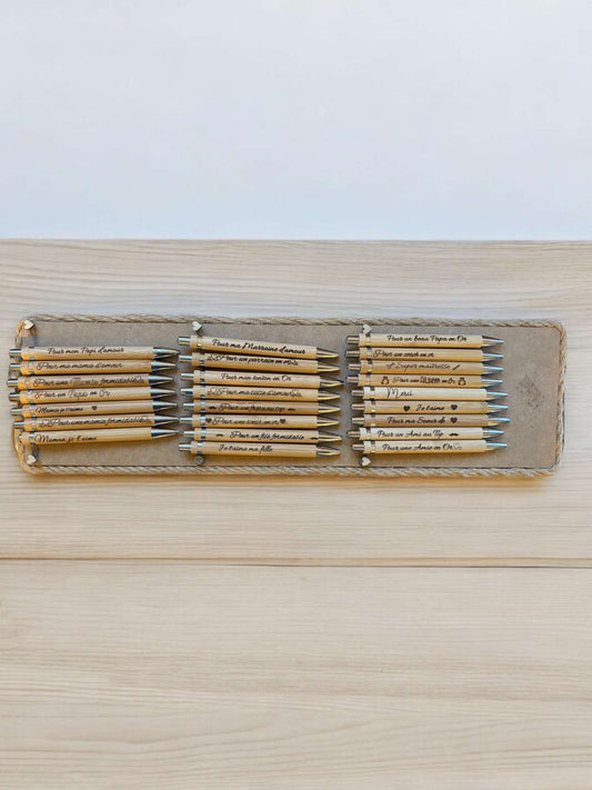 Stylo bille en bois personnalisé - Empreinte Créative