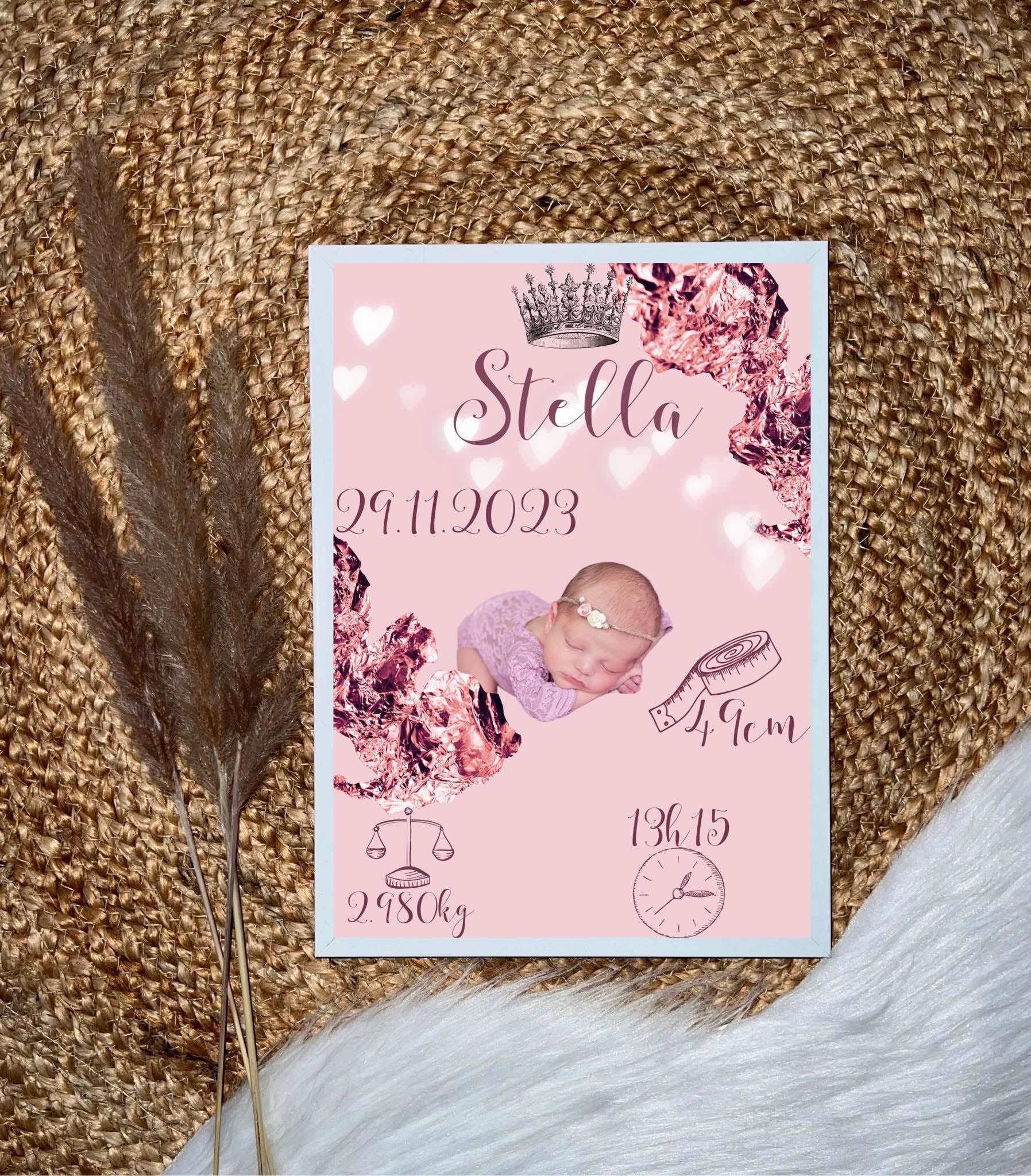 Affiche de naissance personnalisée - Empreinte Créative