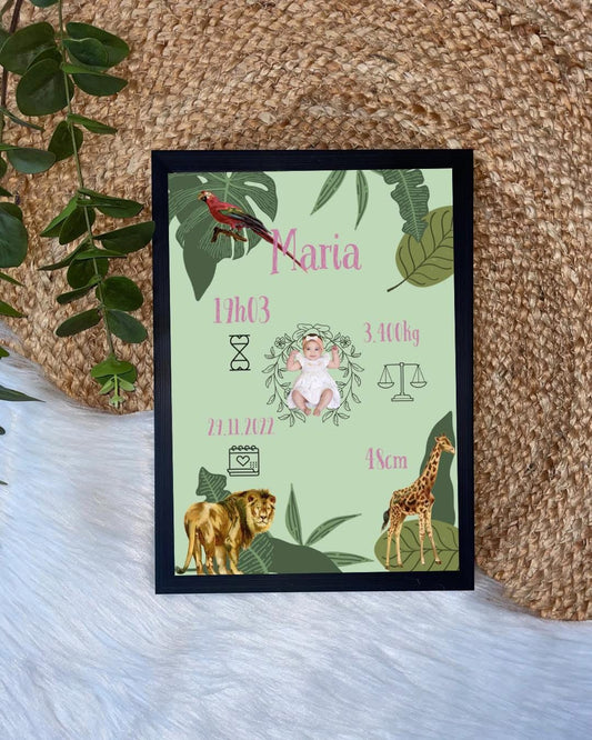 Affiche de naissance personnalisée - Empreinte Créative