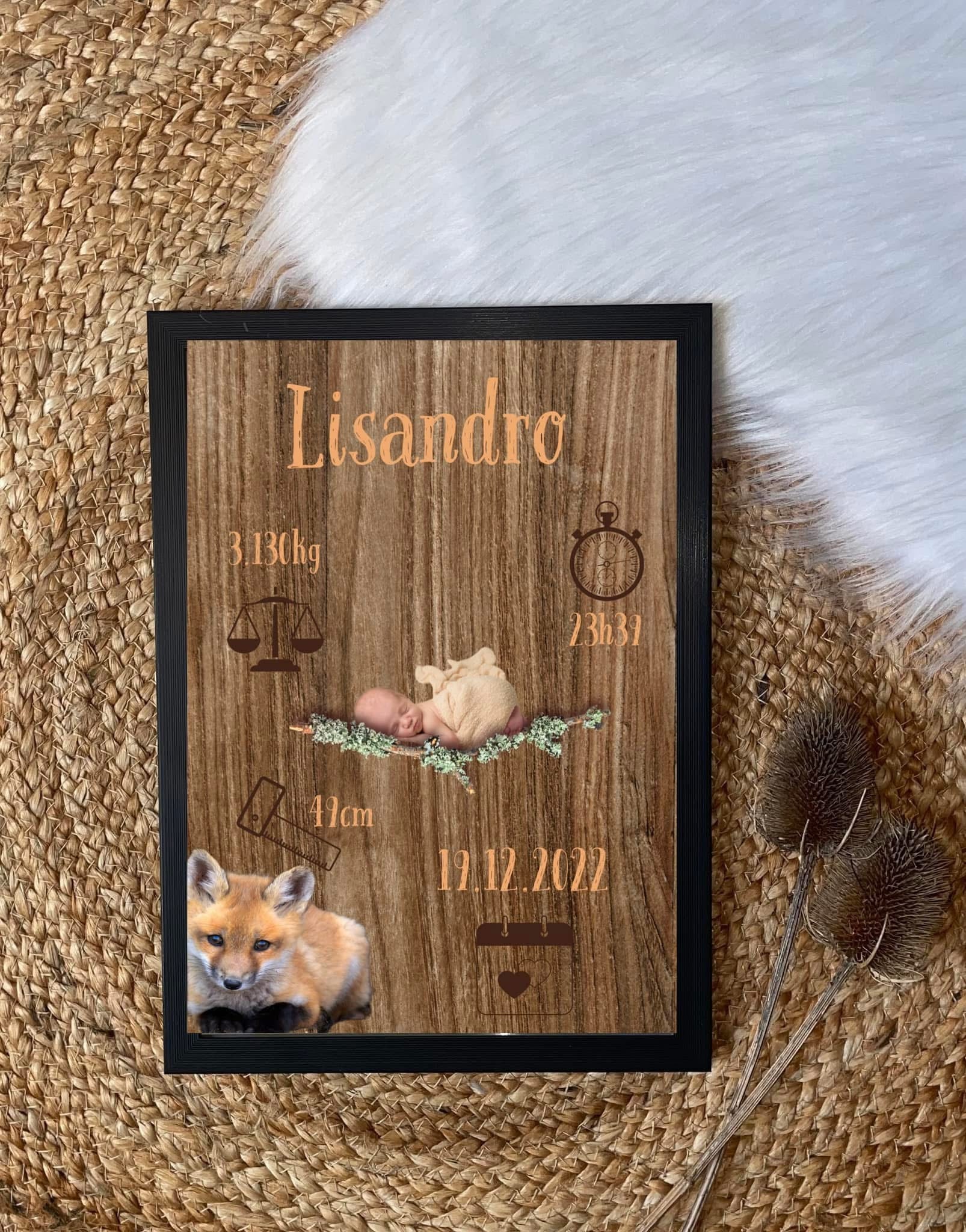 Affiche de naissance personnalisée - Empreinte Créative