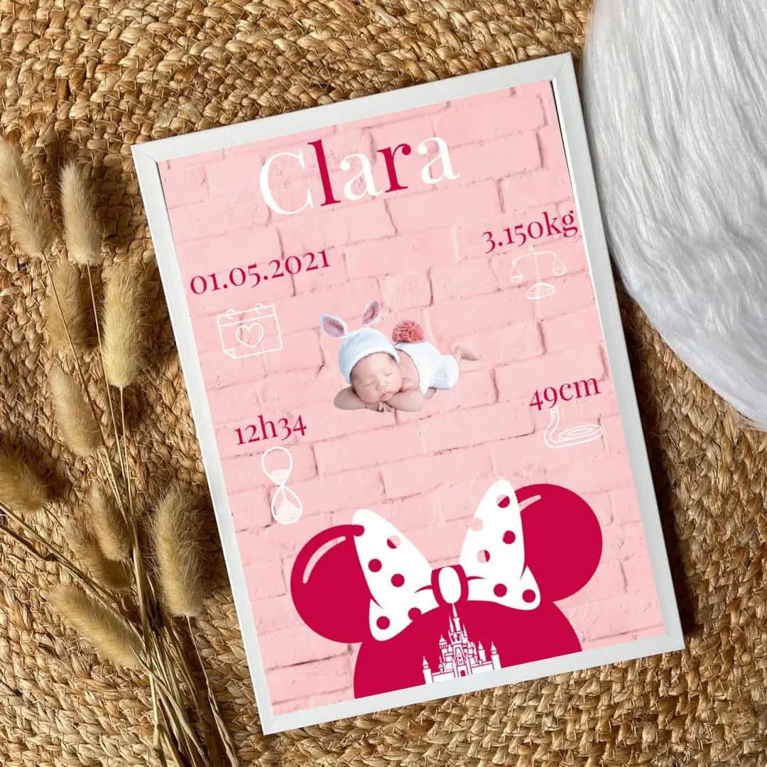 Affiche de naissance personnalisée - Empreinte Créative
