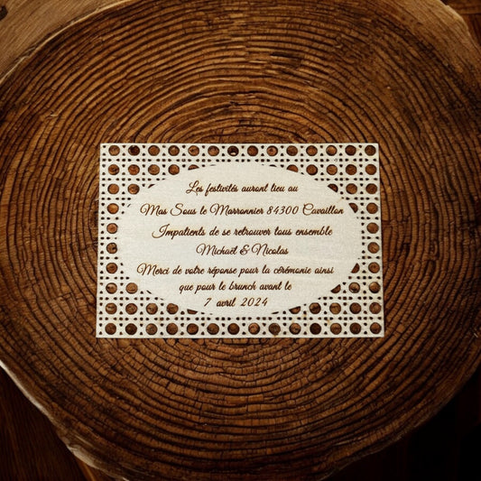 Faire part mariage magnétique personnalisé - Empreinte Créative