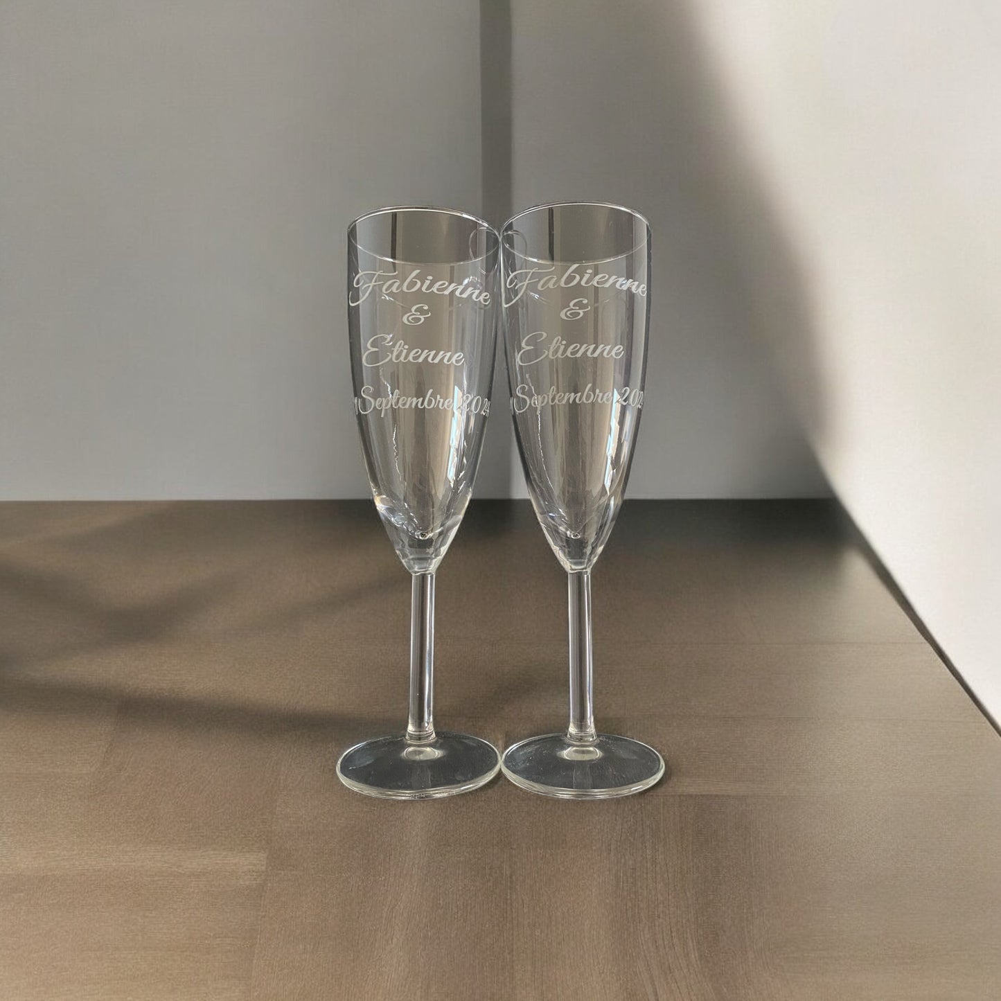 Coffret flûte à champagne mariage personnalisée - Empreinte Créative