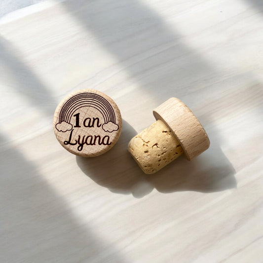 Bouchon en bois personnalisé - Empreinte Créative
