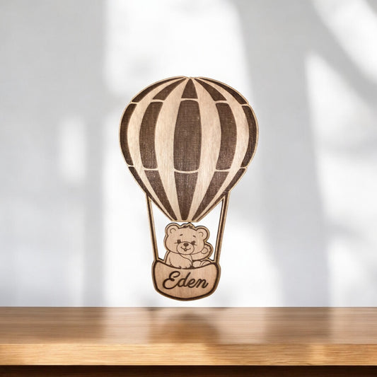Décoration murale personnalisée montgolfière - Empreinte Créative