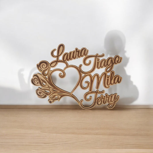 Décoration murale personnalisée en bois - Empreinte Créative