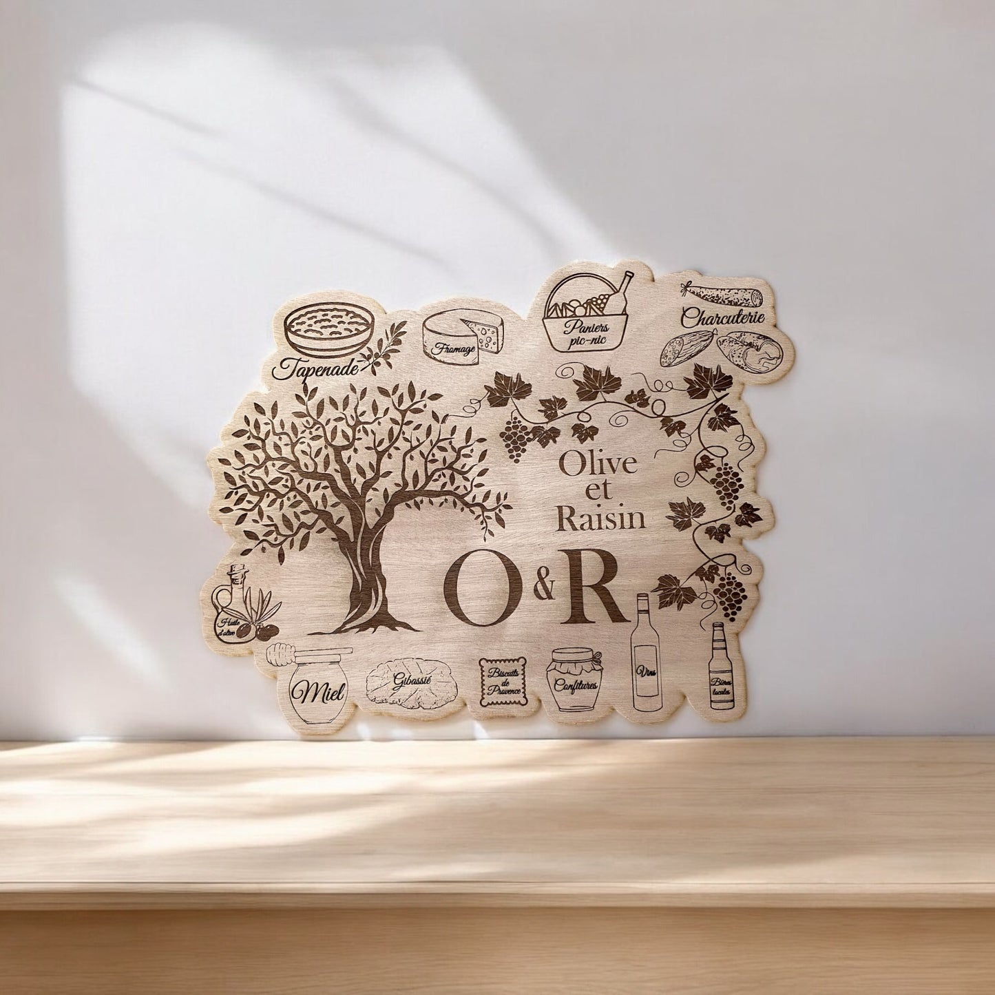 Décoration murale personnalisée en bois - Empreinte Créative