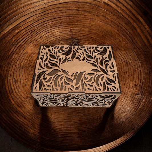 Urne mariage en bois personnalisée - Empreinte Créative
