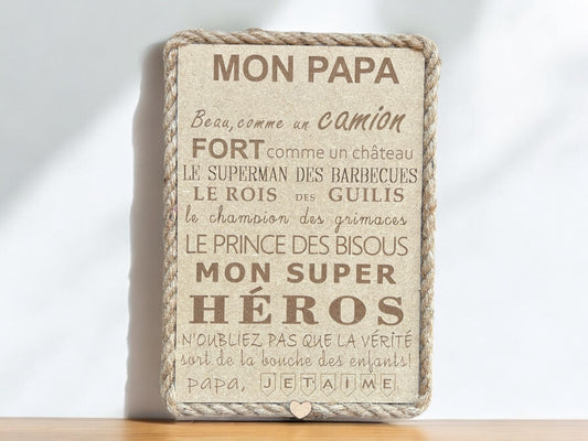 Tableau texte en bois personnalisé - Empreinte Créative