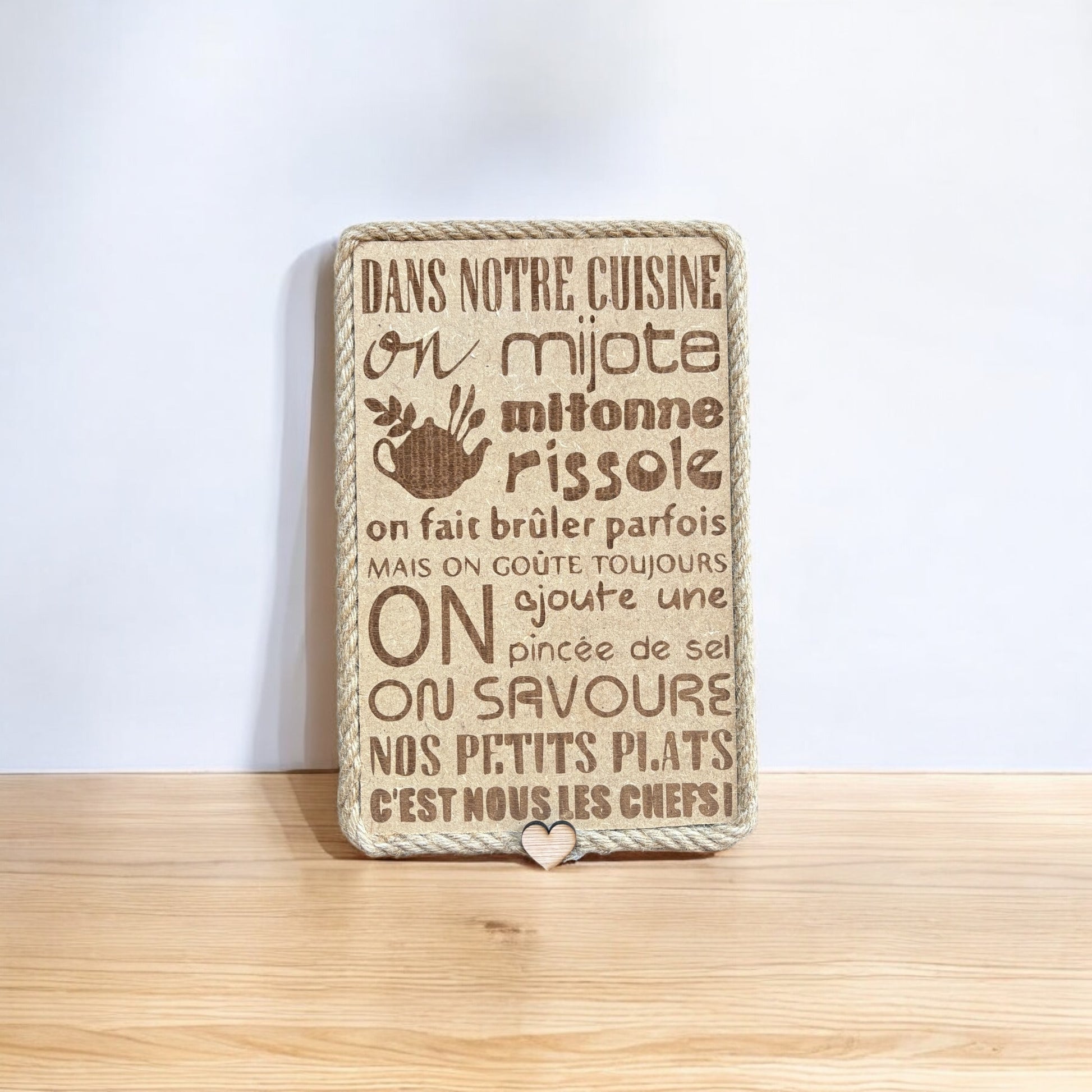 Tableau texte en bois personnalisé - Empreinte Créative