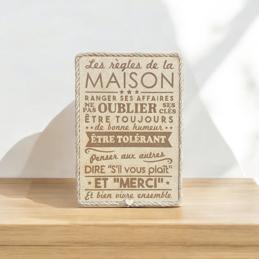 Tableau texte en bois personnalisé - Empreinte Créative