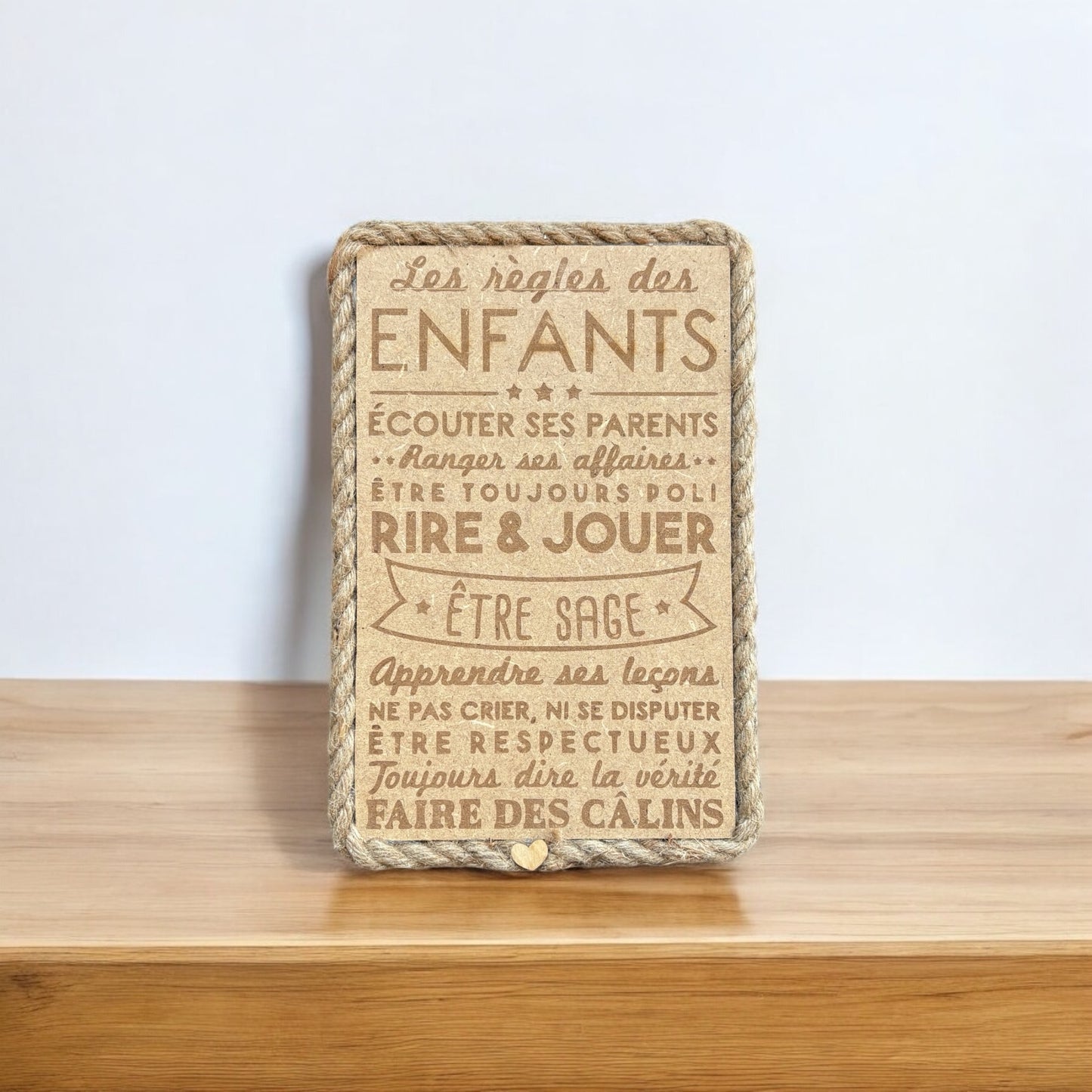 Tableau texte en bois personnalisé - Empreinte Créative