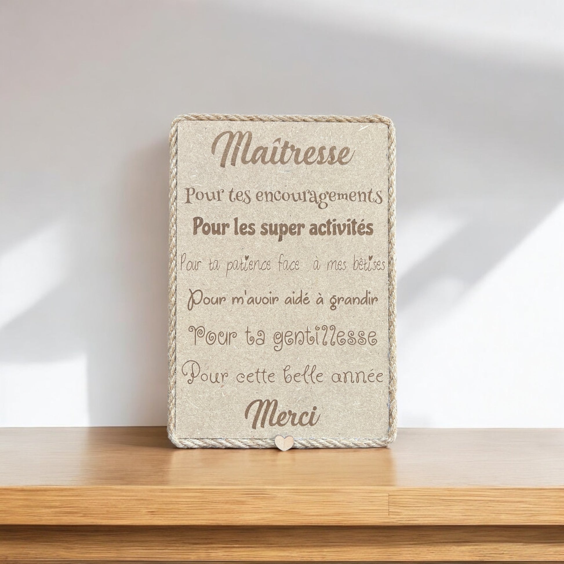 Tableau texte en bois personnalisé - Empreinte Créative