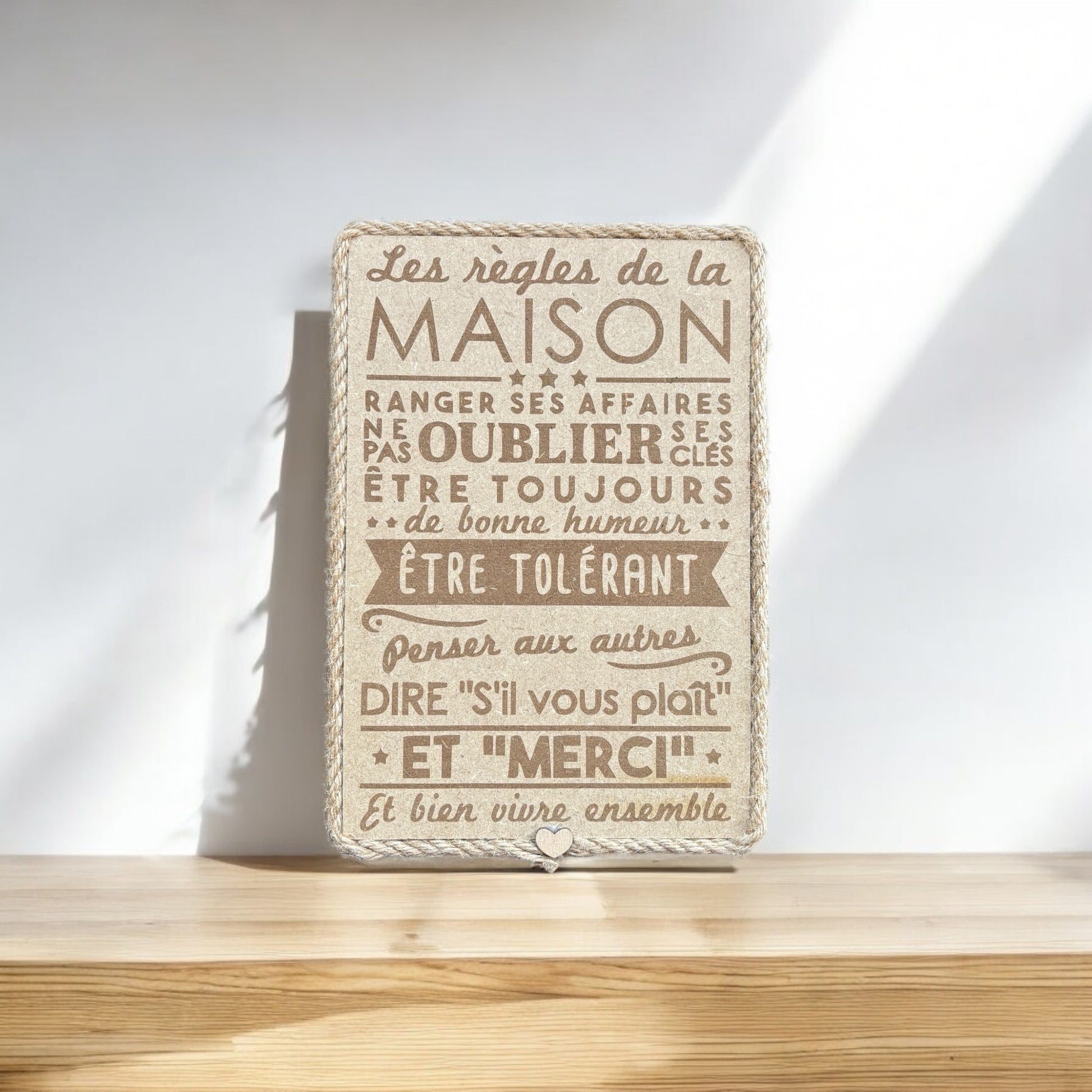 Tableau texte en bois personnalisé - Empreinte Créative