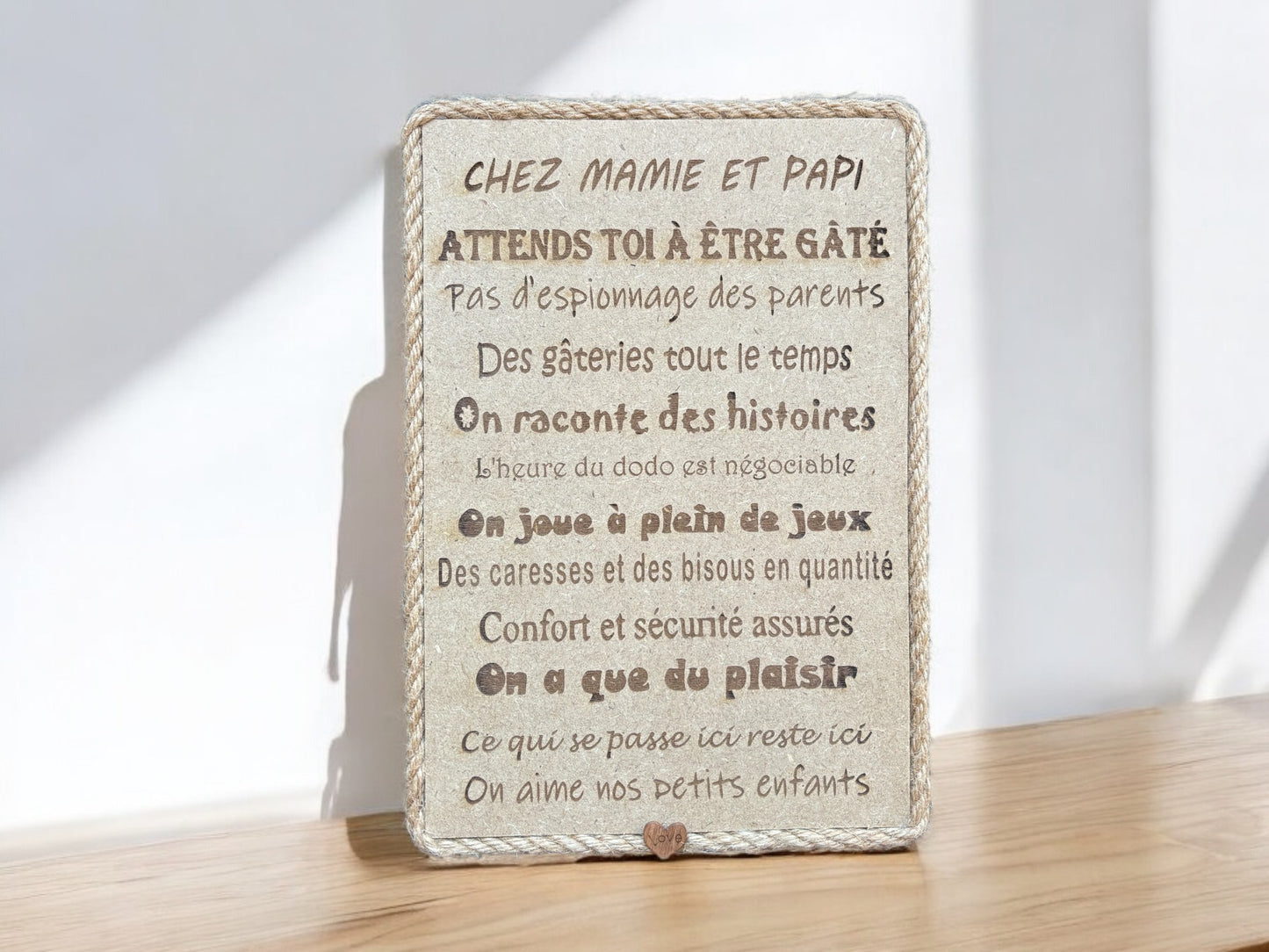 Tableau texte en bois personnalisé - Empreinte Créative