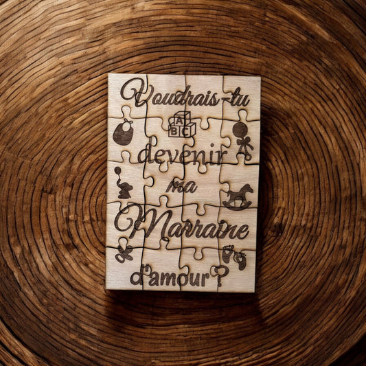 Puzzle en bois personnalisé - Empreinte Créative
