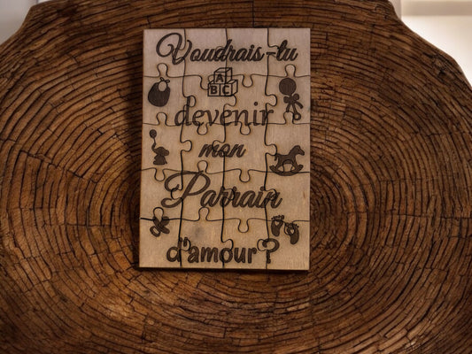 Puzzle en bois personnalisé - Empreinte Créative