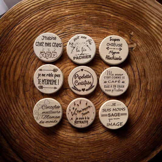 Magnet en bois personnalisé - Empreinte Créative
