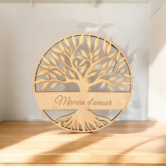 Arbre de vie texte personnalisé 20cm - Empreinte Créative